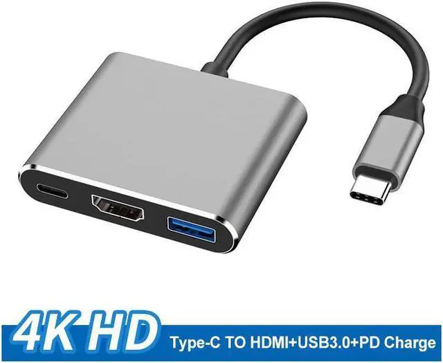 Main image of type-c to hdmi three-in-one docking station+usb+pd laptop hub