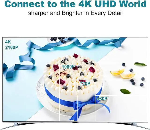 Alt view image 6 of 7 - Pasow Mini DisplayPort to HDMI Adapter, Mini DP Thunderbolt to HDMI Converter 4K Compatible for MacBook Air / Pro,UHD Monitor / TV / Projector (Black)