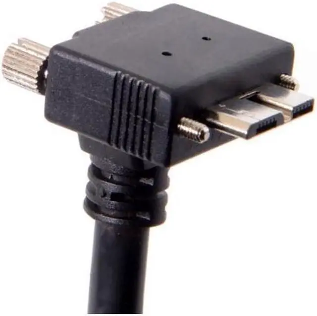 Alt view image 4 of 5 - 3.0M 90 Degree Up Angled Micro USB Screw Mount to 3.0 Data Cable for Industrial Camera U3-044-UP-3.0M