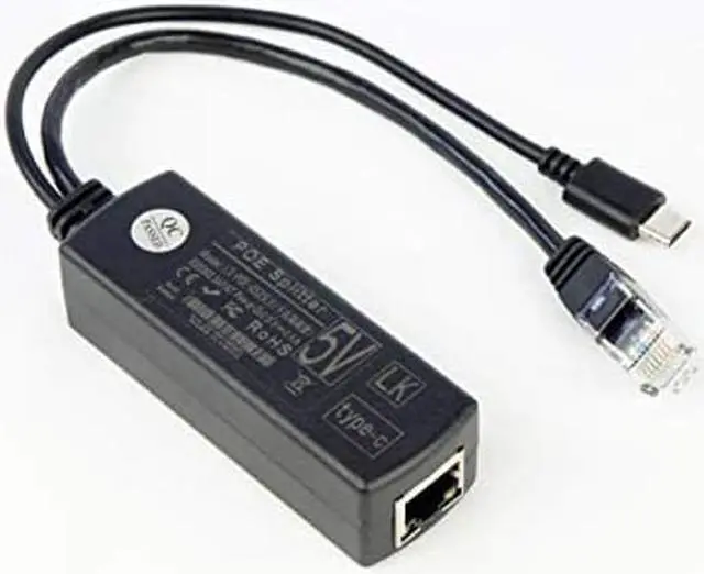 Main image of Gigabit USB Type C Active PoE Splitter 48V to 5V IEEE802.3af Power Over Ethernet for Raspberry Pi 4 4B