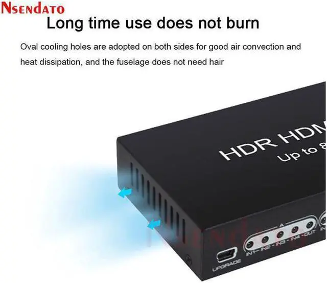 Alt view image 3 of 5 - 2.1 8K 60Hz Matrix 4K 120Hz HDR True Matrix 4x2 Switch Splitter 4X2 Swicther With Romote controler For for HDTV PS4 Monitor