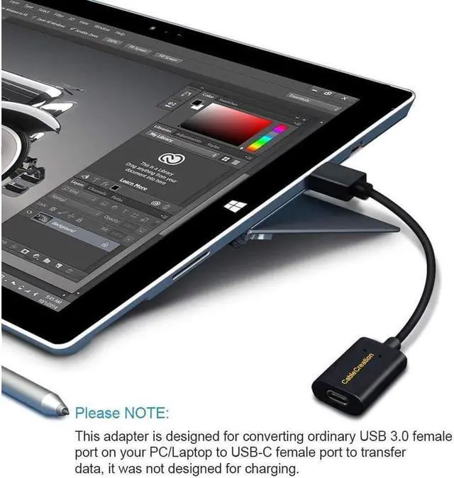 Alt view image 4 of 7 - USB3.1 USB C Female to USB Male Adapter Cable 5Gbps CableCreation USB to USB C Adapter USB C to A Adapter Female USB C Adapter for Laptops Oculus Quest Link Logitech StreamCam Other USB-A Devices