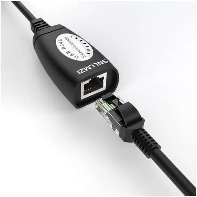 Alt view image 3 of 7 - USB to cat5 Adapter USB Over RJ45 Ethernet for Cat6/5/5e Extension Cable Adapter USB 2.0 Extender Over Cat Extender Cable Adapter