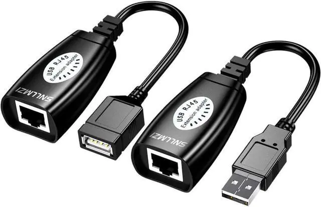 Main image of USB to cat5 Adapter USB Over RJ45 Ethernet for Cat6/5/5e Extension Cable Adapter USB 2.0 Extender Over Cat Extender Cable Adapter