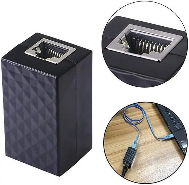 Alt view image 3 of 7 - Ethernet Surge Protector RJ45 Coupler Female to Female Network Surge Protector Outdoor Arrester Protection Device Extension Adapter2Pack