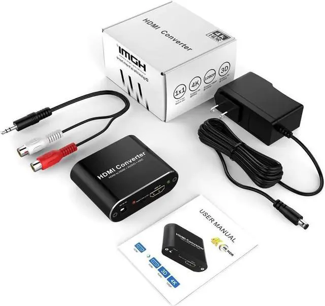 Alt view image 6 of 6 - HDMI 2.0 audio extractor 5.1 ARC 4K 60Hz HD HDMI Converter audio Independent output stereo Optical TOSLINK SPDIF for PS4 Speaker