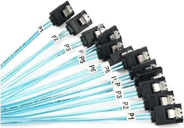 Alt view image 4 of 7 - High Speed 6Gbps 6pcs Set Sata 6 SATA Cable SAS Cable for Server 1M