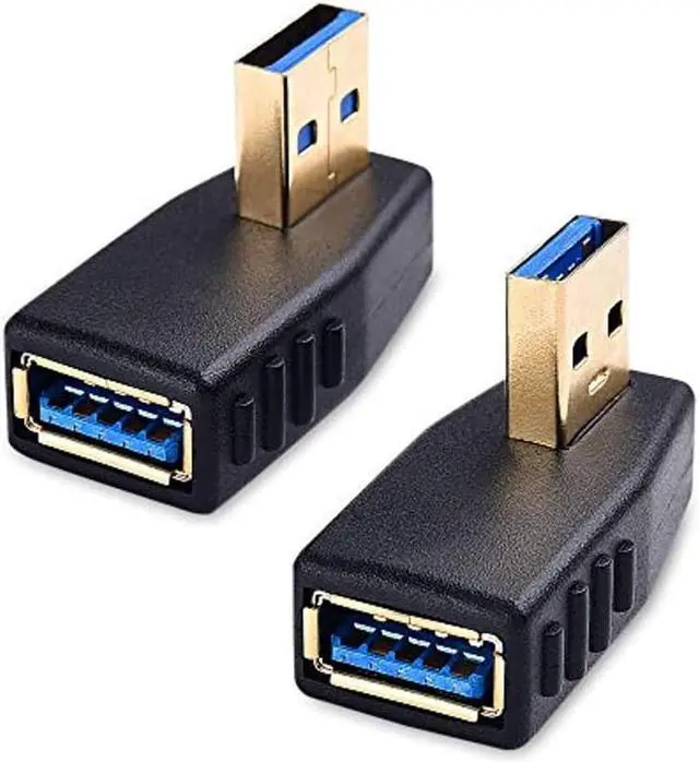 Main image of 90 degree left and right angle usb adapter gender changer