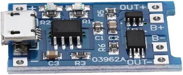 Alt view image 3 of 7 - TP4056 Micro USB 5V 1A Lithium Battery Charging Protection Board TE585 Lipo Charger Module