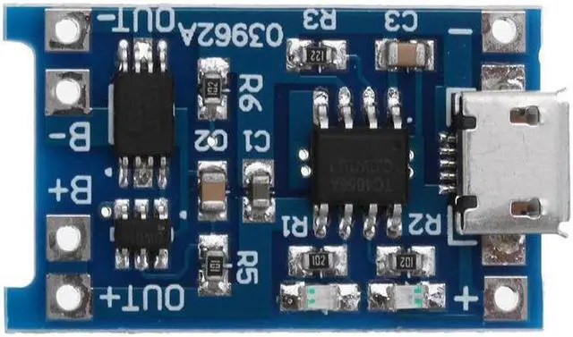 Alt view image 6 of 7 - TP4056 Micro USB 5V 1A Lithium Battery Charging Protection Board TE585 Lipo Charger Module