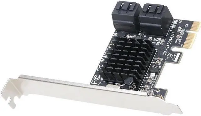 Alt view image 4 of 7 - PCIE to SATA Card PCI-E Adapter PCI Express to SATA3.0 Expansion Card 4Port SATA III 6G for SSD HDD