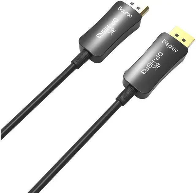 Alt view image 6 of 7 - 8K 4K DisplayPort Cable DP 1.4 8K@60Hz 4K@144Hz High Speed 32.4Gbps Optical Fiber Slim and Flexible DP to DP Cable 10M 33ft