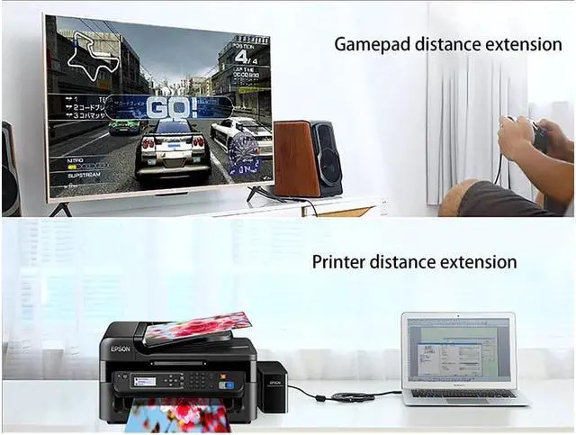 Alt view image 2 of 6 - Usb 3.0 Extension Cable 20 Ft, 22 Awg Long Usb Extension Cable Superspeed Usb 3.0 Type A Male To Female Usb Cable Compatible With Printer,Xbox, Usb Flash Drive, Card Reader, Hard Drive,Camera