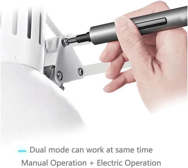 Alt view image 3 of 7 - Mini Electric Screwdriver, 3 LED Lights, Rechargeable Screwdriver Powered Cordless Electric Screwdriver Set with 56 Screw Bits, USB Charging Cable and Magnetizer