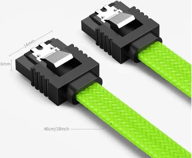 Alt view image 7 of 7 - 3PACK SATA Cable III 3 Pack 6Gbps Straight HDD SDD Data Cable with Locking Latch 18 Inch for SATA HDD, SSD, CD Driver, CD Writer,  Green