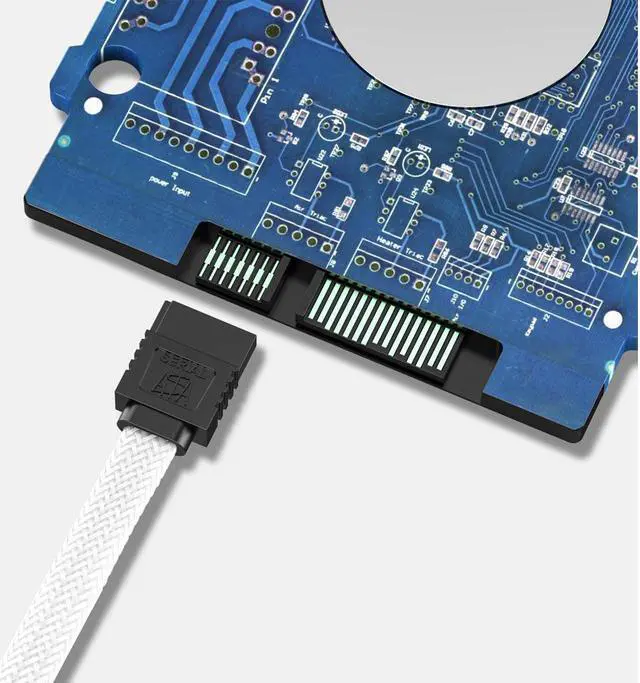 Alt view image 6 of 7 - 3PACK SATA Cable III 3 Pack 6Gbps Straight HDD SDD Data Cable with Locking Latch 18 Inch for SATA HDD, SSD, CD Driver, CD Writer,  White