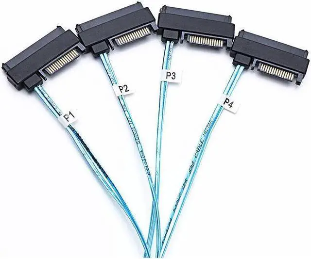 Alt view image 5 of 5 - SFF-8643 to 4 sas 29+15P Sata cable Hard disk server data transmission cable 1m length