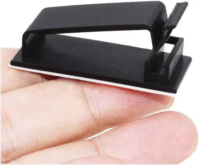 Alt view image 3 of 7 - 50-Pcs Self Adhesive Cable Management Clips, Cable Organizers Wire Clips Cord Holder for TV PC Laptop Ethernet Cable Desktop Home Office