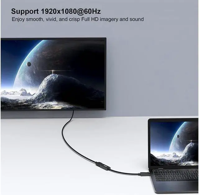 Alt view image 6 of 7 - 2 PCS 1 set DisplayPort DP to HDMI Cable,Male To Female Display Port to HDMI Adapter Converter Black Laptop PC for HP/DELL 2 packs