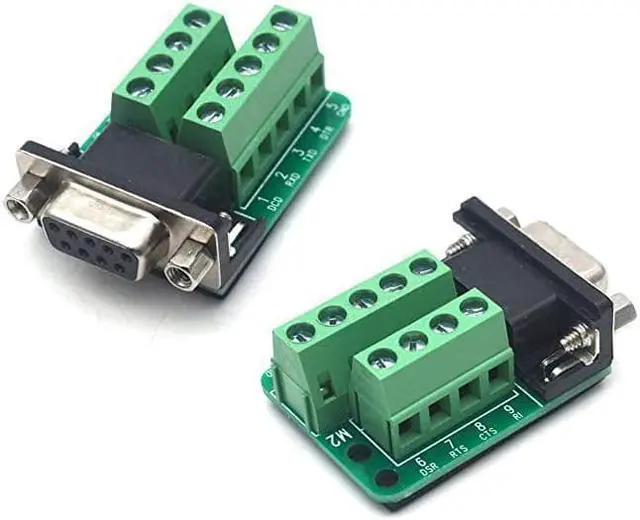 Main image of DB9 DSUB 9 Pin Male and Female Adapter RS232 to Terminal Board Signal Module