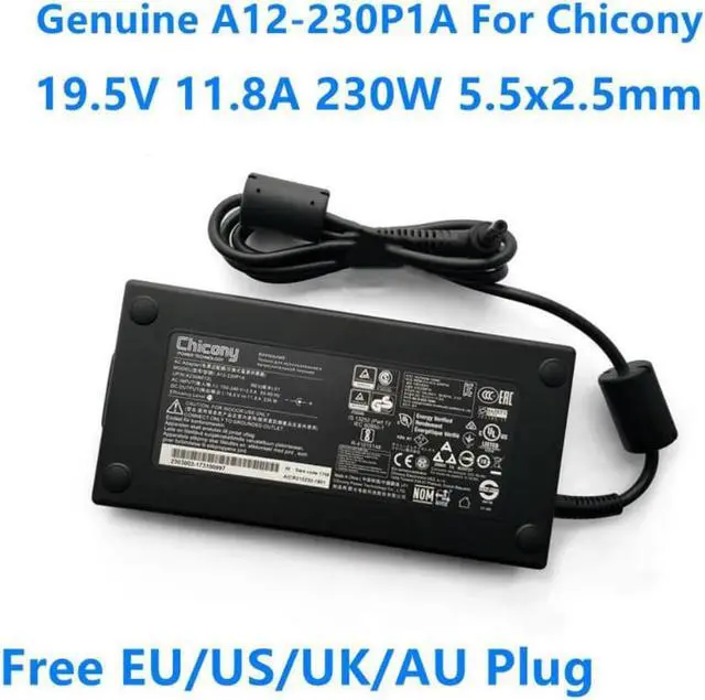 Main image of CHICONY A12-230P1A 19.5V 11.8A 230W 5.5x2.5mm A17-230P1A AC Adapter For MSI GS65 GS66 GS75 Stealth 9SF Laptop Charger