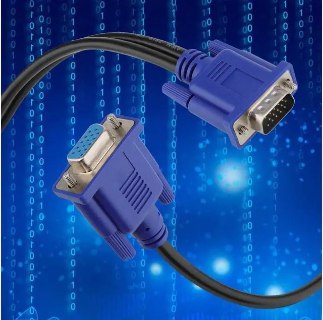 Alt view image 6 of 6 - VGA Monitor Y-Splitter Cable,VGA 1 Male to Dual 2 VGA Female Adapter Converter Video Cable for Screen Duplication - 1 Foot