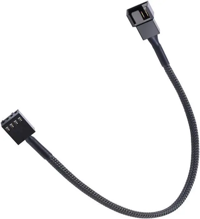 Alt view image 2 of 5 - (10 Pack) 4-Pin PWM Fan Splitter Cable, 10.5"Sleeved Braided Adapter Computer PC Fan Power Extension Cable Converterfor Computer ATX Case 4 Pin 3 Pin Cooling Fan Cable