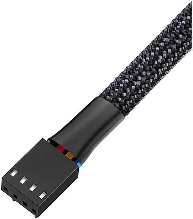 Alt view image 5 of 5 - (10 Pack) 4-Pin PWM Fan Splitter Cable, 10.5"Sleeved Braided Adapter Computer PC Fan Power Extension Cable Converterfor Computer ATX Case 4 Pin 3 Pin Cooling Fan Cable