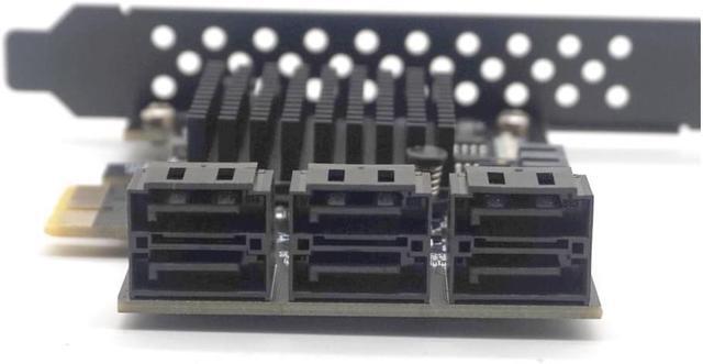 Alt view image 4 of 7 - 8 Ports SATA 3.0 to PCIe Expansion Card PCI Express 8 SATA Adapter 8 Port SATA 3 Converter with Heat Sink 88SE9215 Chip for HDD