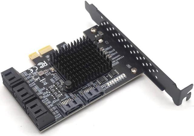 Alt view image 5 of 7 - 8 Ports SATA 3.0 to PCIe Expansion Card PCI Express 8 SATA Adapter 8 Port SATA 3 Converter with Heat Sink 88SE9215 Chip for HDD
