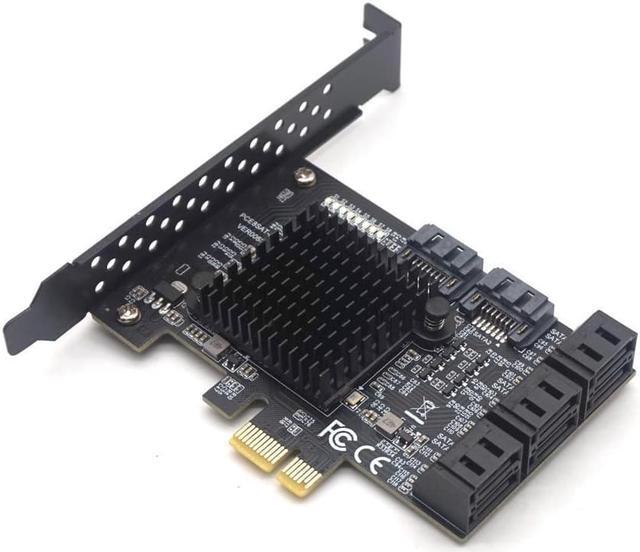 Main image of 8 Ports SATA 3.0 to PCIe Expansion Card PCI Express 8 SATA Adapter 8 Port SATA 3 Converter with Heat Sink 88SE9215 Chip for HDD