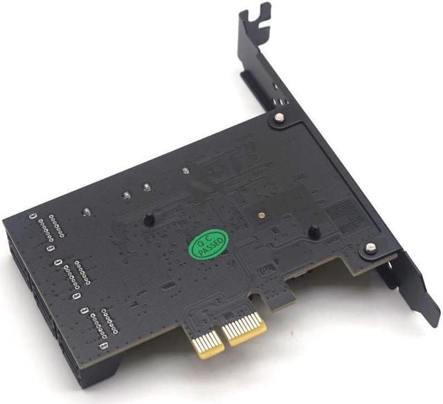 Alt view image 6 of 7 - 8 Ports SATA 3.0 to PCIe Expansion Card PCI Express 8 SATA Adapter 8 Port SATA 3 Converter with Heat Sink 88SE9215 Chip for HDD