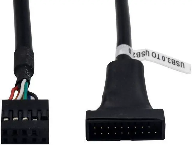 Alt view image 4 of 5 - USB 3.0 Header to USB 2.0,USB 3.0 to USB 2.0 Motherboard Adapter Cable,19 Pin USB3.0 Male to 9 Pin USB2.0 Female Motherboard Cable Adapter Converter 6 inch/15cm (2-Pack)