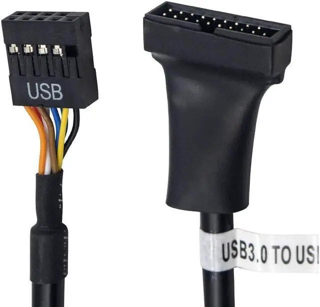 Alt view image 3 of 5 - USB 3.0 Header to USB 2.0,USB 3.0 to USB 2.0 Motherboard Adapter Cable,19 Pin USB3.0 Male to 9 Pin USB2.0 Female Motherboard Cable Adapter Converter 6 inch/15cm (2-Pack)
