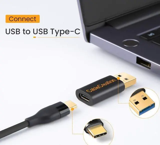 Alt view image 3 of 7 - CableCreation USB C Female to USB Male Adapter USB to USB C Adapter, USB 3.1 5Gbps USB C to A Adapter Female for Laptops Logitech StreamCam VR Link Adapter for Charging