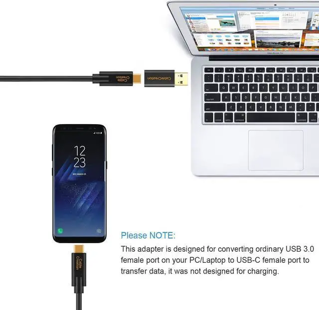 Alt view image 7 of 7 - CableCreation USB C Female to USB Male Adapter USB to USB C Adapter, USB 3.1 5Gbps USB C to A Adapter Female for Laptops Logitech StreamCam VR Link Adapter for Charging