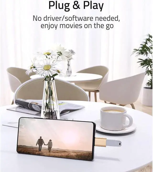 Alt view image 7 of 7 - USB C to USB Adapter Pack of 2 USB C Male to USB3 Female Adapter Compatible with MacBook Pro 2021 iMac iPad Mini 6/Pro MacBook Air 2022 and Other Type C or Thunderbolt 4/3 Devices Space Gold