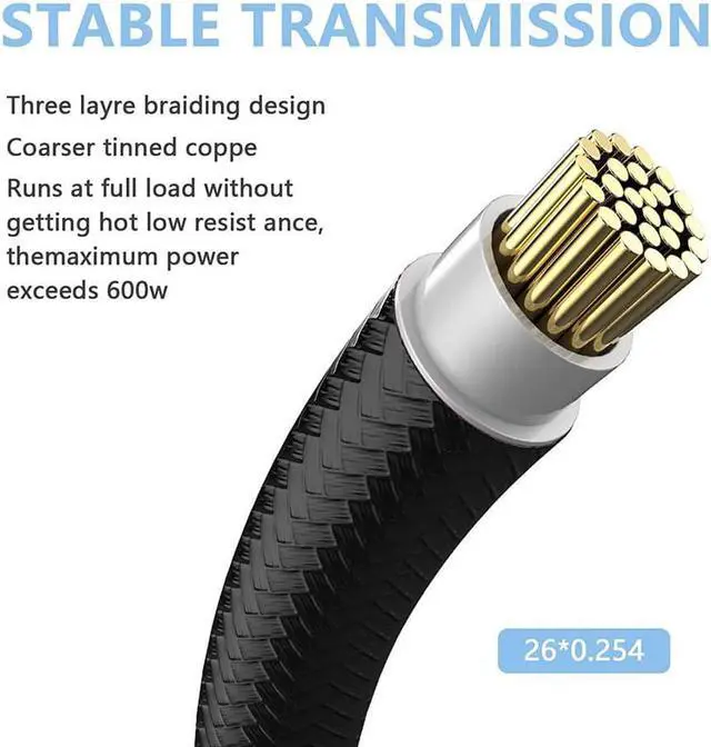 Alt view image 3 of 6 - RTX 3090TI 4090 16Pin(12+4) to 3x8Pin PCI-E 5.0 Sleeved Extension Cable,12Pin to 3x8Pin Compatible 3090ti and RTX4090 4080 Series,13inch with Cable Combs(16AW Black)
