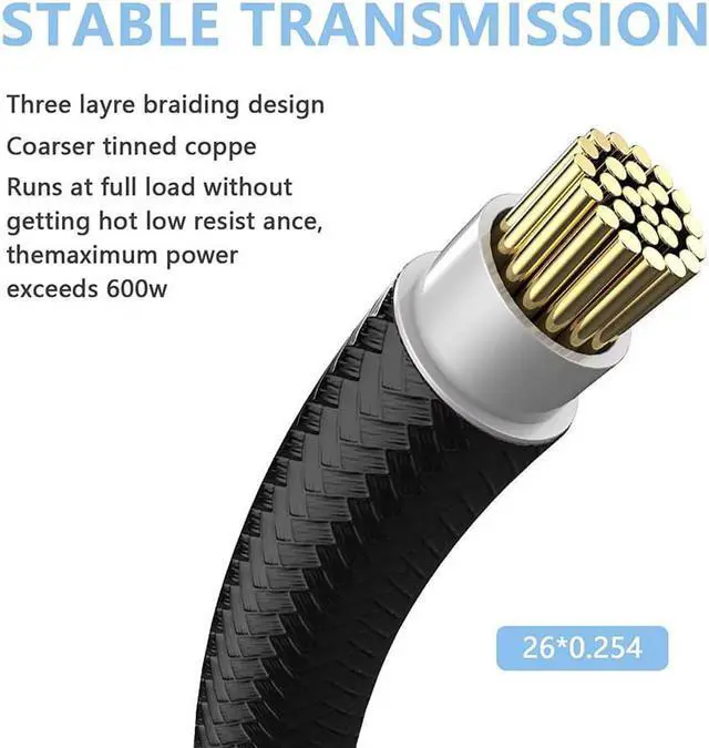 Alt view image 3 of 6 - RTX 4090 4080 4070TI 16Pin(12+4) to 4x8Pin PCI-E 5.0 Sleeved Extension Cable,12Pin to 4x8Pin Compatible 4090 4080 4070TI Series and RTX3090ti,14inch with Cable Combs (16AWG/Black)