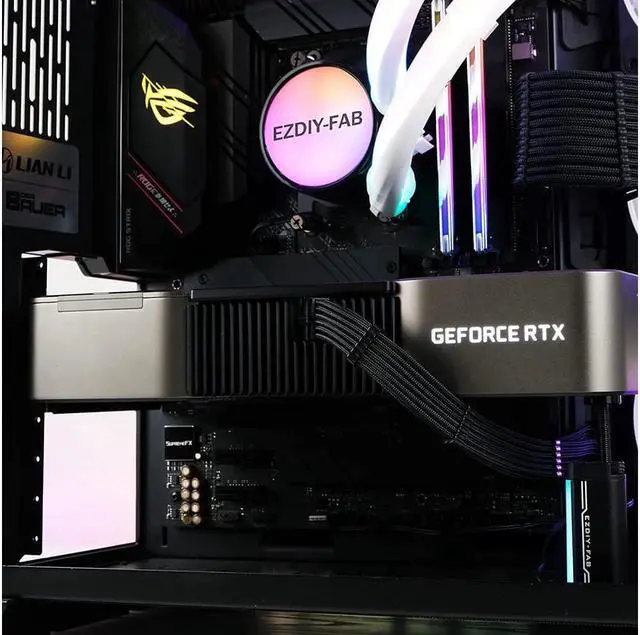 Alt view image 7 of 7 - PSU Cable Extension Kit,16AWG and 18AWG Sleeved Cable Custom Mod for Nvidia 30' Series FE GPU Build, PC Power Supply PET Braided Extension Cable Kit with Comb- 300MM -Black