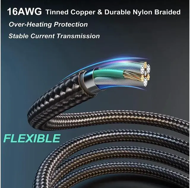 Alt view image 5 of 7 - Visit Best electronics Store
FOLLOW
RTX 4070Ti PCIe 5.0 Power Cable Extender, 12VHPWR 16Pin(12+4) Male to 2x8Pin Female 16AWG Sleeved Extension Cord with Cable Combs Compatible GeForce RTX 4070Ti/407