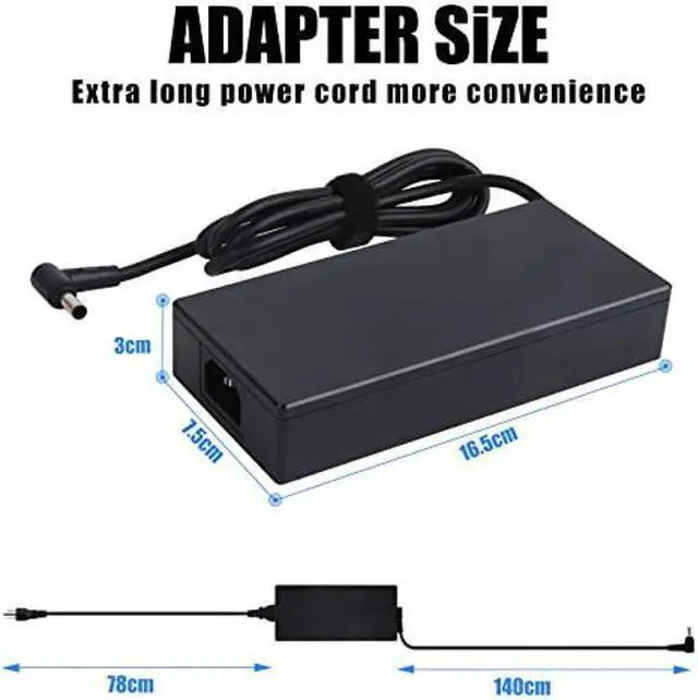 Alt view image 4 of 5 - ADP-200JB D 200W 20V 10A AC Charger Compatible with ASUS:TUF Dash F15 FX516PR FA506QR ROG Zephyrus G15 GA503QM-HQ121R GA50 6.0 x 3.7mm Laptop Power Supply Charger