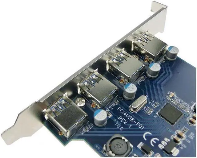 Alt view image 3 of 4 - FL1100 4x USB 3.0 PCI Express Card PCI-e USB3.0 Host Controller Adapter