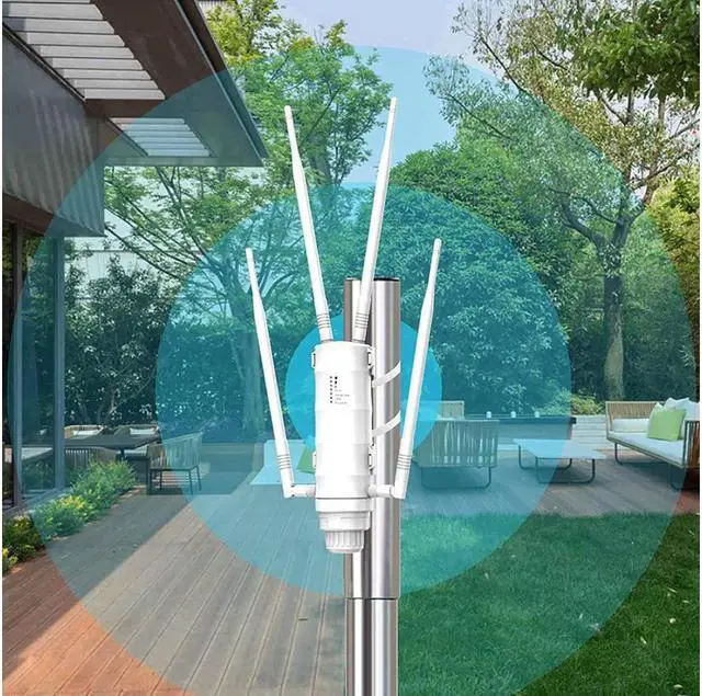 Alt view image 5 of 7 - AC1200 Outdoor WiFi Extender Long Range WiFi Repeater,Dual Band 2.4G&5GHz Weatherproof Outdoor Access Point with PoE Powered and Gigabit Port,Supports Mesh Extender/AP/Repeater Mode