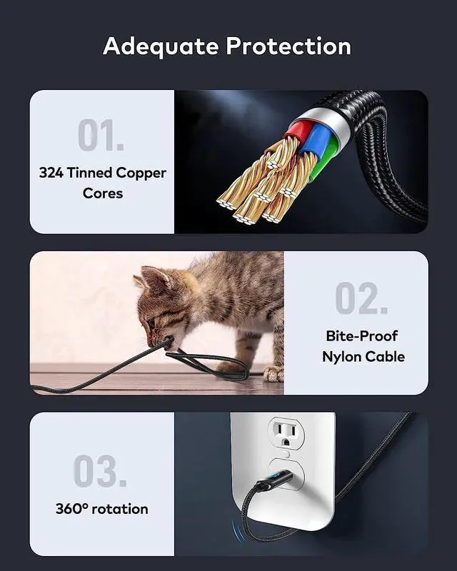 Alt view image 7 of 7 - BUCIER PD 100W USB C Cable, 5A Type C to C Fast Charging Cable, 3.3ft LED Display Cable Nylon Braided USB C 480Mbps Data Cable Compatible with Samsung S21 S20 Note 20 MacBook Pro Google Pixel etc
