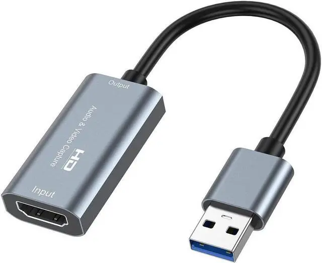Main image of 4K HDMI Video Capture Card,Video Record Card,Audio Capture Adapter,HDMI to USB Audio Video Recording in 1080P@30Hz, 4K@30Hz for Teaching,Broadcasting,Gaming,Streaming,Video Conference (1 Pack, Silver)