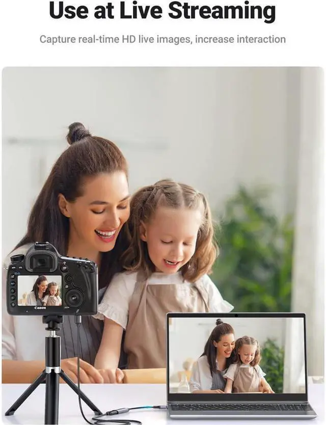 Alt view image 4 of 7 - UGREEN Video Capture Card 4K HDMI to USB-A/USB-C HDMI Capture Card Full HD 1080P USB 2.0 Capture Video and Audio Recording for Gaming, Streaming, Teaching, Video Conference