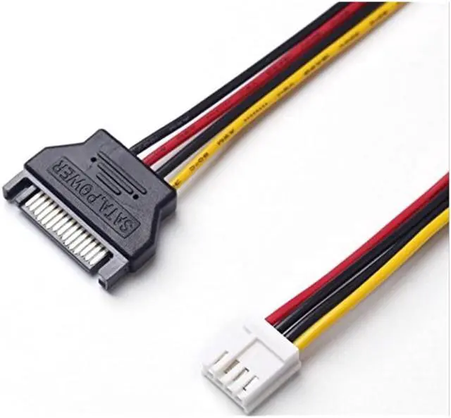 Alt view image 2 of 2 - 15pin SATA Male to 4pin Floppy FDD Female Power Converter Adapter Cable
