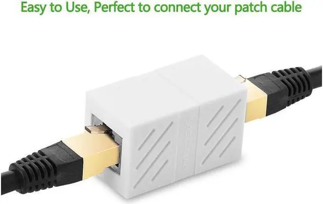 Alt view image 2 of 6 - (2 Pack) RJ45 Coupler In-Line Coupler Cat7/Cat6/Cat5e Ethernet Cable Extender Adapter Female to Female