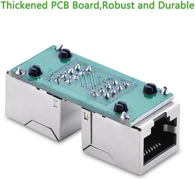 Alt view image 4 of 6 - (2 Pack) RJ45 Coupler In-Line Coupler Cat7/Cat6/Cat5e Ethernet Cable Extender Adapter Female to Female